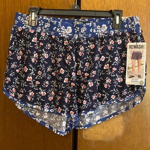 Rewash Floral Fashion Shorts, Mid-High Wasted, Size Large